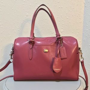 Coach merlot nancy peyton leather satchel.